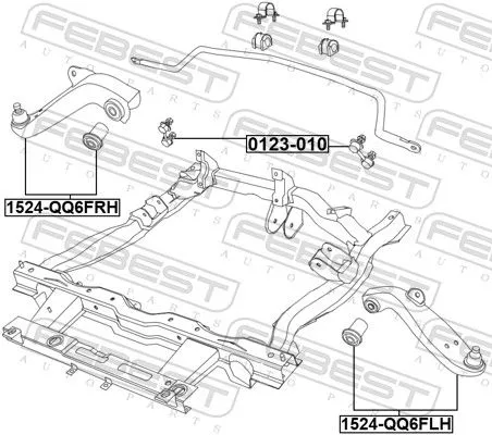 FEBEST Control/Trailing Arm, wheel suspension (1524-QQ6FLH)