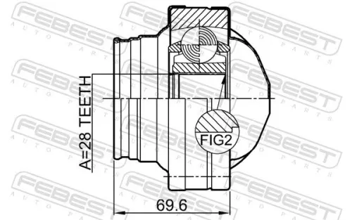 FEBEST Joint Kit, drive shaft (1611-639)