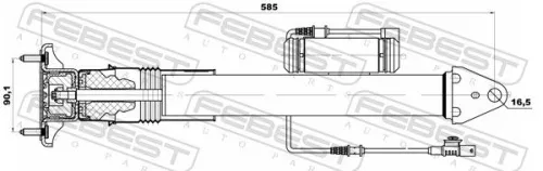 FEBEST Shock Absorber (16110-002R)