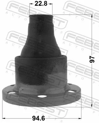 FEBEST Boot, propshaft (1615-164SA)