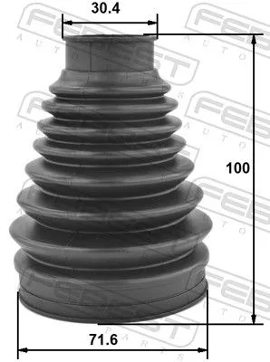 FEBEST Bellow, drive shaft (1615P-639SA)