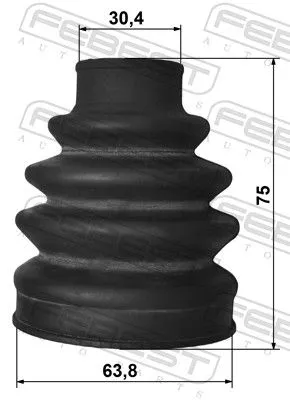 FEBEST Bellow, drive shaft (1617-204)