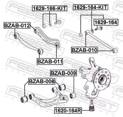 FEBEST Camber Correction Screw Set (1629-164-KIT)