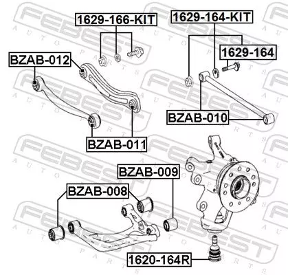 FEBEST Camber Correction Screw Set (1629-166-KIT)