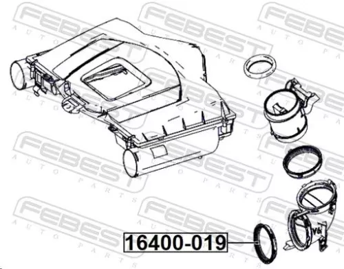 FEBEST Seal, air filter housing (16400-019)
