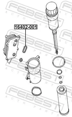 FEBEST Gasket, oil cooler (16402-001)