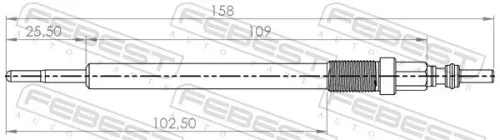 FEBEST Glow Plug (16642-005)