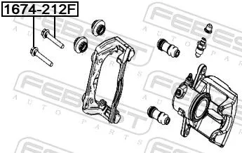 FEBEST Guide Bolt, brake caliper (1674-212F)