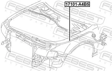 FEBEST Bonnet Cable (17101-A4B5)