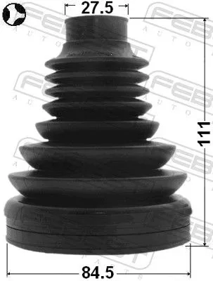 FEBEST Bellow, drive shaft (1715P-Q5T)