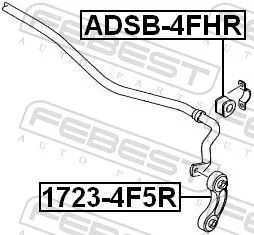 FEBEST Link/Coupling Rod, stabiliser bar (1723-4F5R)