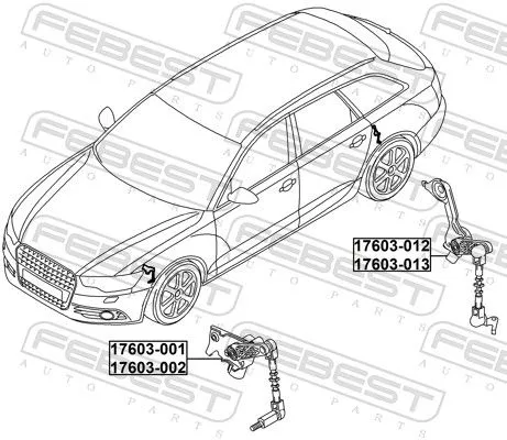 FEBEST Sensor, headlight levelling (17603-001)