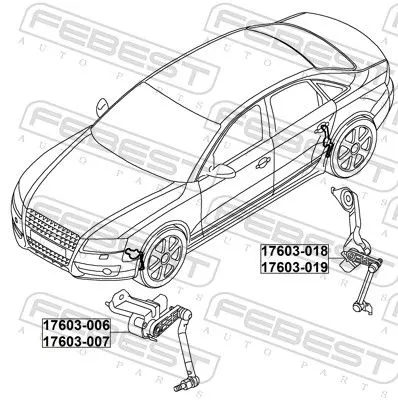 FEBEST Sensor, headlight levelling (17603-006)