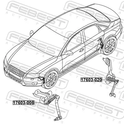 FEBEST Sensor, headlight levelling (17603-008)