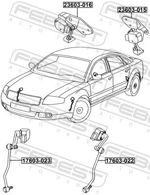 FEBEST Sensor, headlight levelling (17603-023)