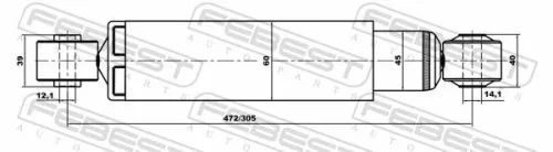 FEBEST Shock Absorber (17655543R)