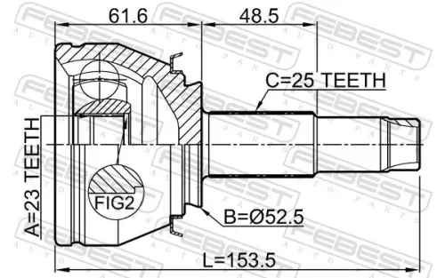 FEBEST Joint Kit, drive shaft (1810-MOK2)