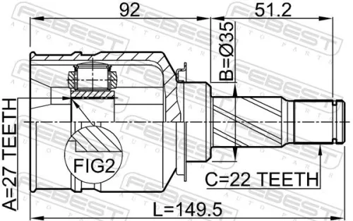 FEBEST Joint Kit, drive shaft (1811-Z14)