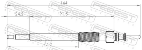 FEBEST Glow Plug (18642-001)