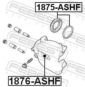 FEBEST Piston, brake caliper (1876-ASHF)