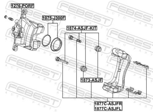 FEBEST Brake Caliper Bracket Set (1877C-ASJFL)