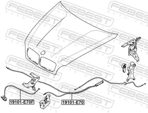 FEBEST Bonnet Cable (19101-E70F)