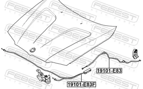 FEBEST Bonnet Cable (19101-E83F)