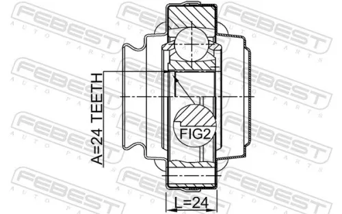FEBEST Joint Kit, drive shaft (1911-E87R)