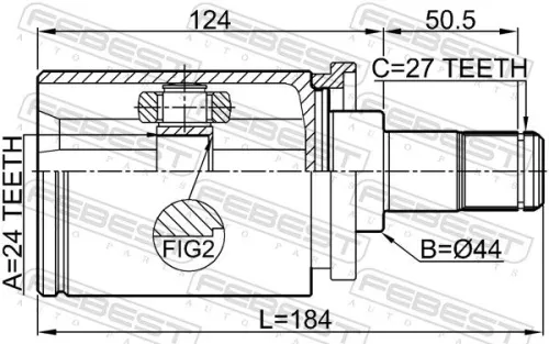 FEBEST Joint Kit, drive shaft (1911-F30LH)