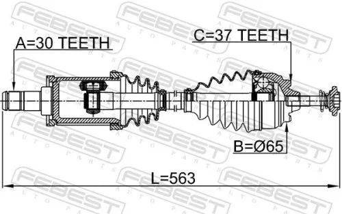 FEBEST Drive Shaft (1914-F10LH)