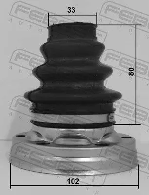 FEBEST Bellow, drive shaft (1915-E82R)