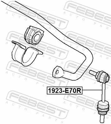 FEBEST Link/Coupling Rod, stabiliser bar (1923-E70R)