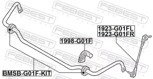 FEBEST Link/Coupling Rod, stabiliser bar (1923-G01FL)