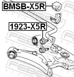FEBEST Link/Coupling Rod, stabiliser bar (1923-X5R)