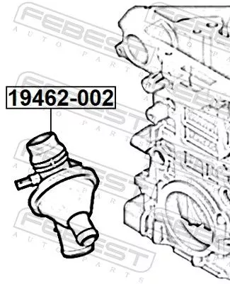 FEBEST Thermostat, coolant (19462-002)