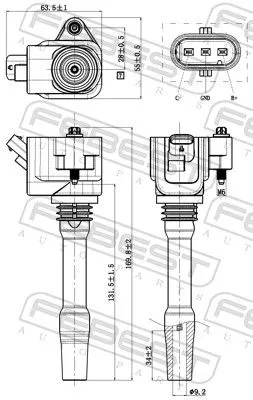 FEBEST Ignition Coil (19640-002)