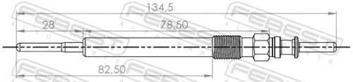 FEBEST Glow Plug (19642-001)