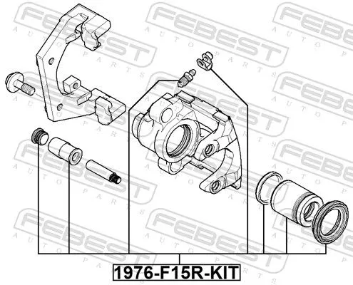 FEBEST Repair Kit, brake caliper (1976-F15R-KIT)