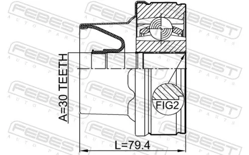 FEBEST Joint, propshaft (2011-NITSHA)