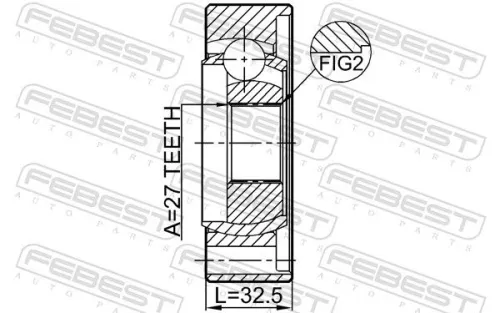FEBEST Joint, propshaft (2011-WKSHAR)