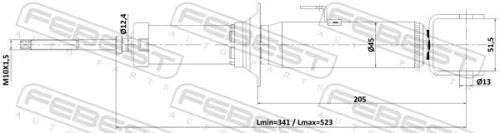 FEBEST Shock Absorber (20110-003R)