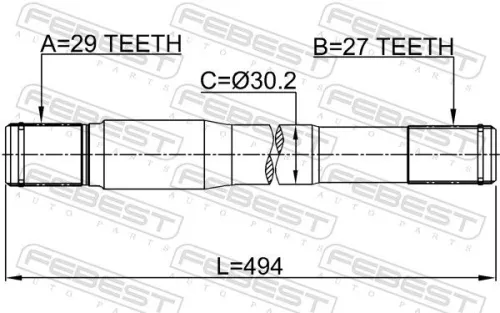 FEBEST Drive Shaft (2012-CKDF)