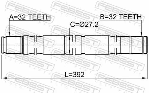 FEBEST Drive Shaft (2012-SEBLH)