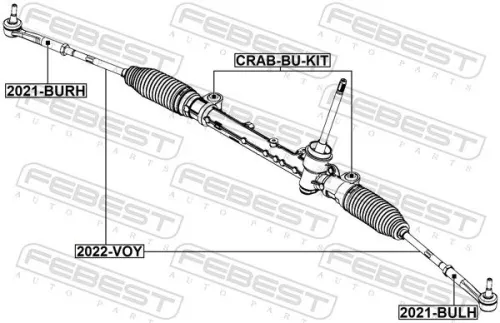 FEBEST Tie Rod End (2021-BULH)