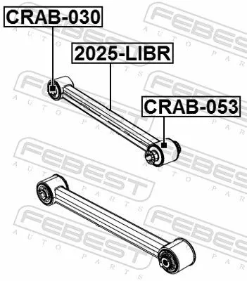 FEBEST Control/Trailing Arm, wheel suspension (2025-LIBR)
