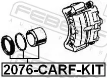 FEBEST Piston, brake caliper (2076-CARF-KIT)