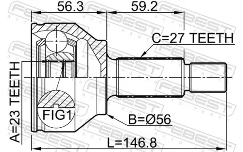FEBEST Joint Kit, drive shaft (2110-GE)