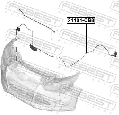 FEBEST Bonnet Cable (21101-CB8)
