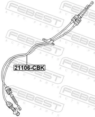FEBEST Cable Pull, manual transmission (21106-CBK)
