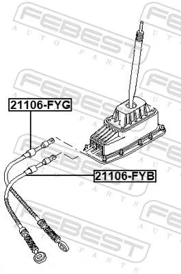 FEBEST Cable Pull, manual transmission (21106-FYG)